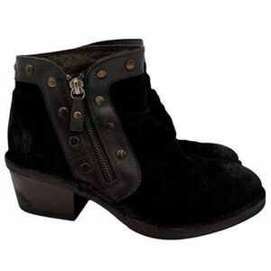 Fly London- Duke 941 Fly Black distressed Suede Leather Booties-Size 36 NWT